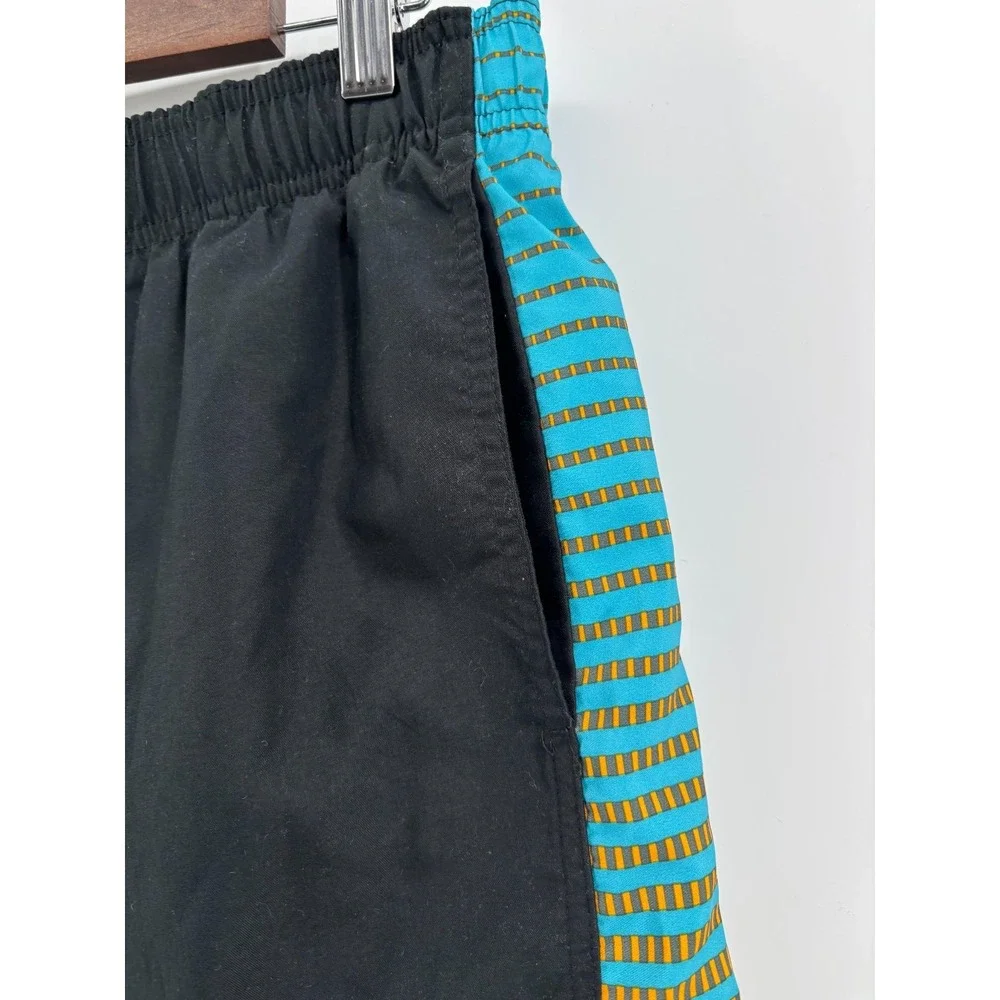 Nike Board Shorts Mens Black Side Check Panel Drawstring Beach Swim Trunks L